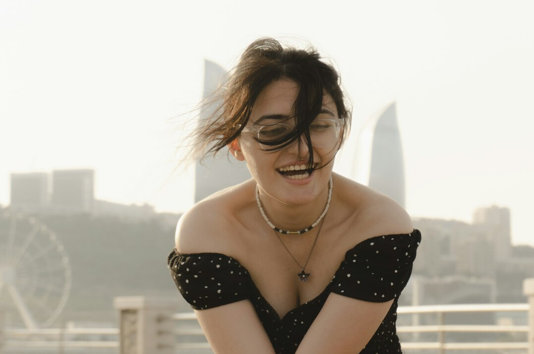 Portrait of a Turkish woman journalist smiling